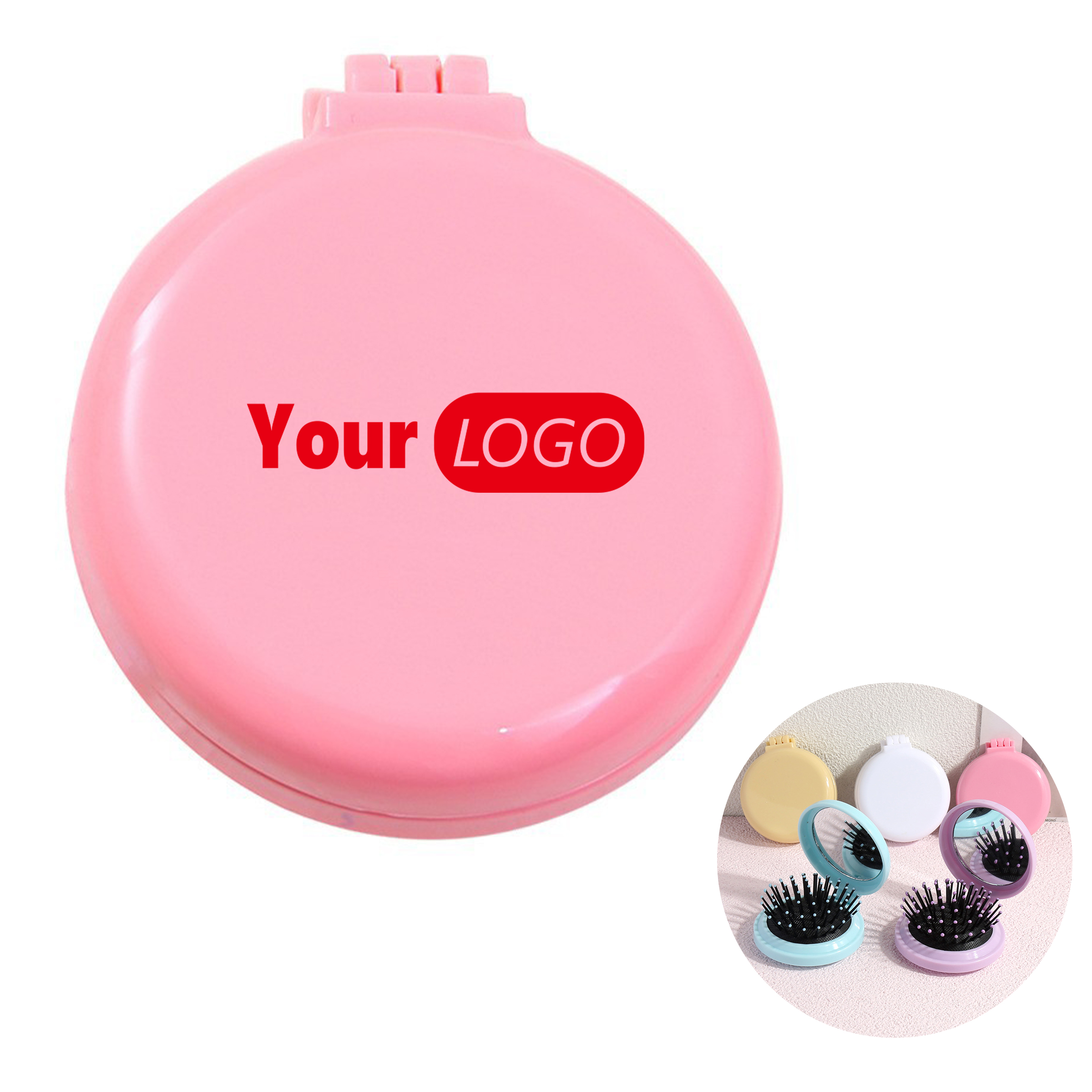 Plastic All-In-One Air Cushion Comb With Mirror For Everyday Use 1