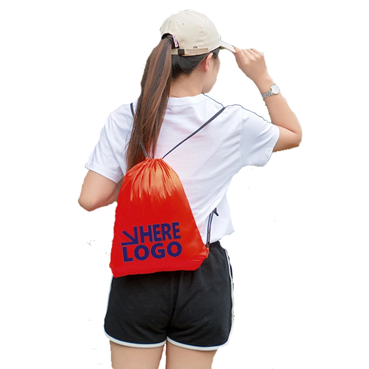 Full Color Polyester Outdoor Sports Drawstring Bag 5