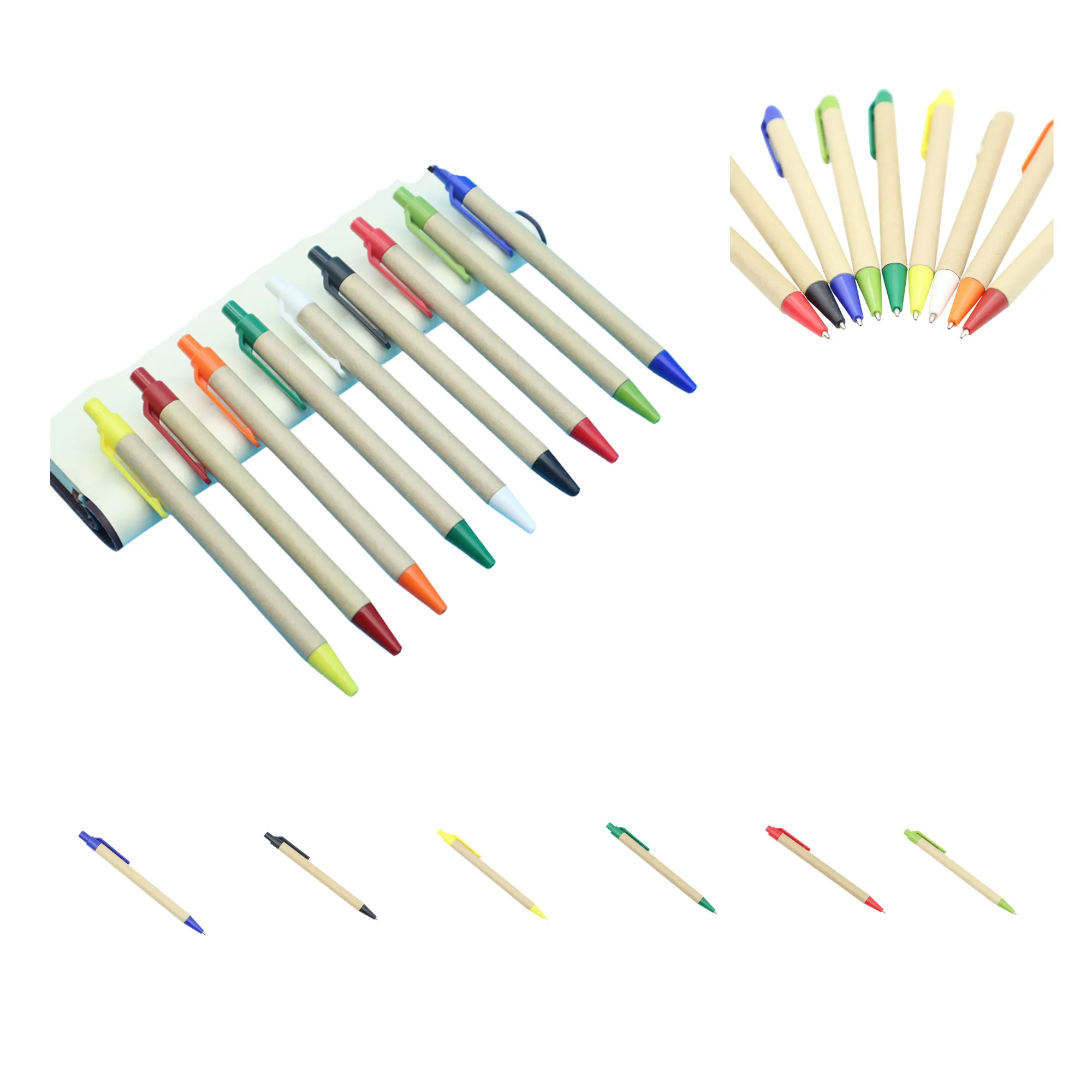 Clickable Paper Tube Ballpoint Pen 1