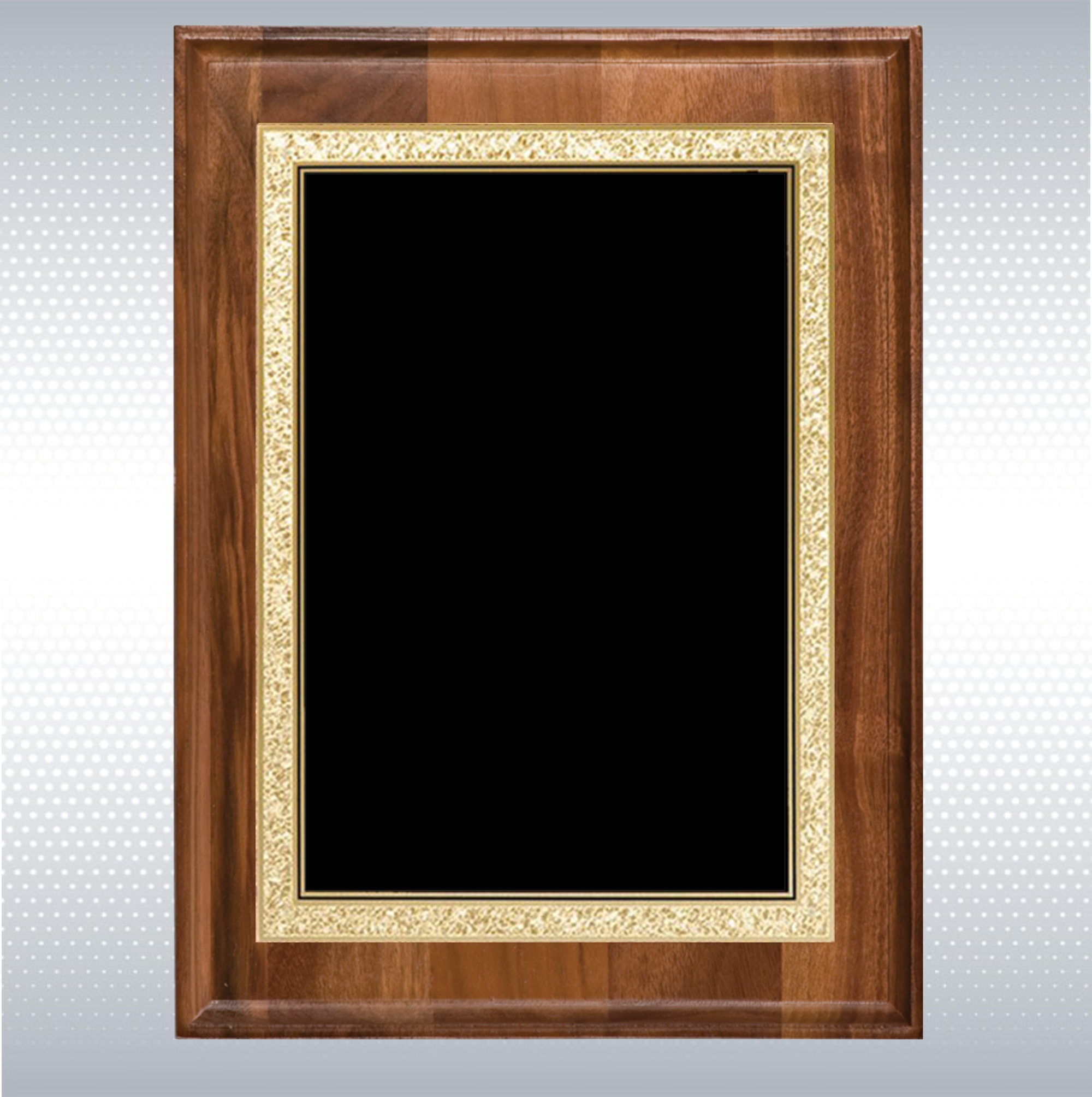 Walnut Rectangle Plaque w/Black Brass Engraving Plate (7" x 9") 6
