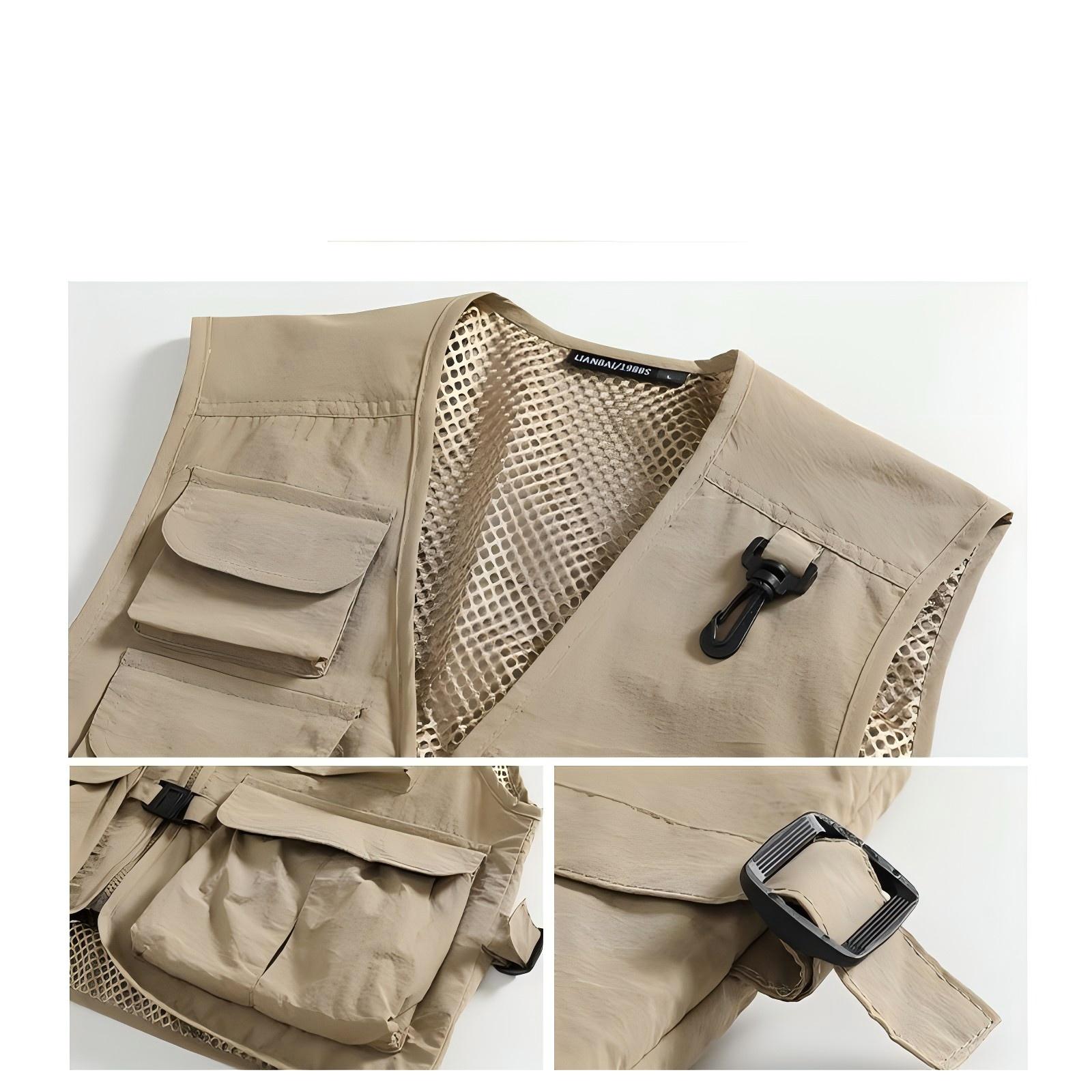 Multi-Pocket Utility Vest for Professionals (Custom Logo) 4