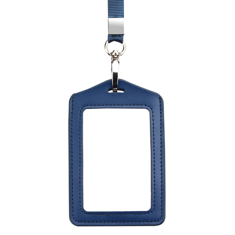Vertical PU Leather ID Badge Holder 8