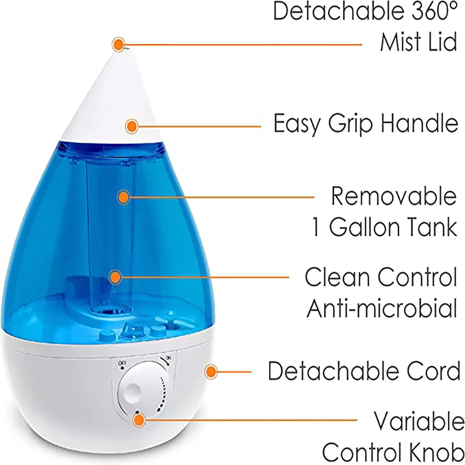 LED Colorful Water Drop Air Humidifier 2