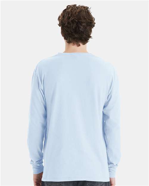 Unisex Garment-Dyed Long Sleeve T-Shirt With a Pocket - GDH250 33