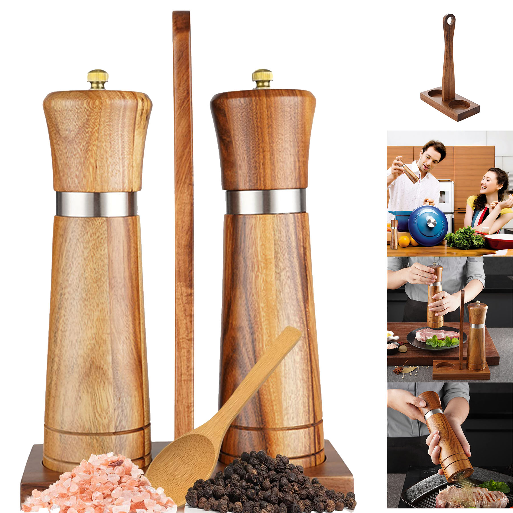Wooden Salt and Pepper Grinder Kit 2
