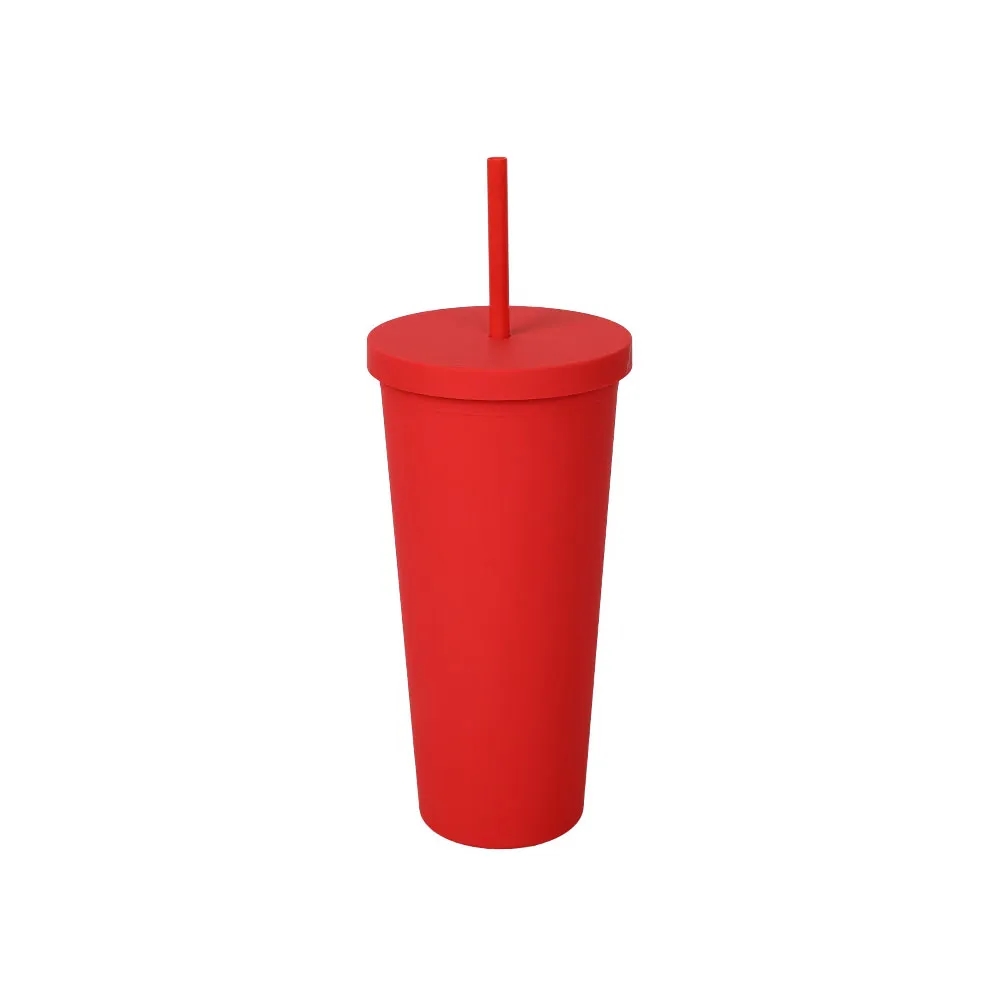 24 oz Skinny Tumbler with Lid and Straw 6