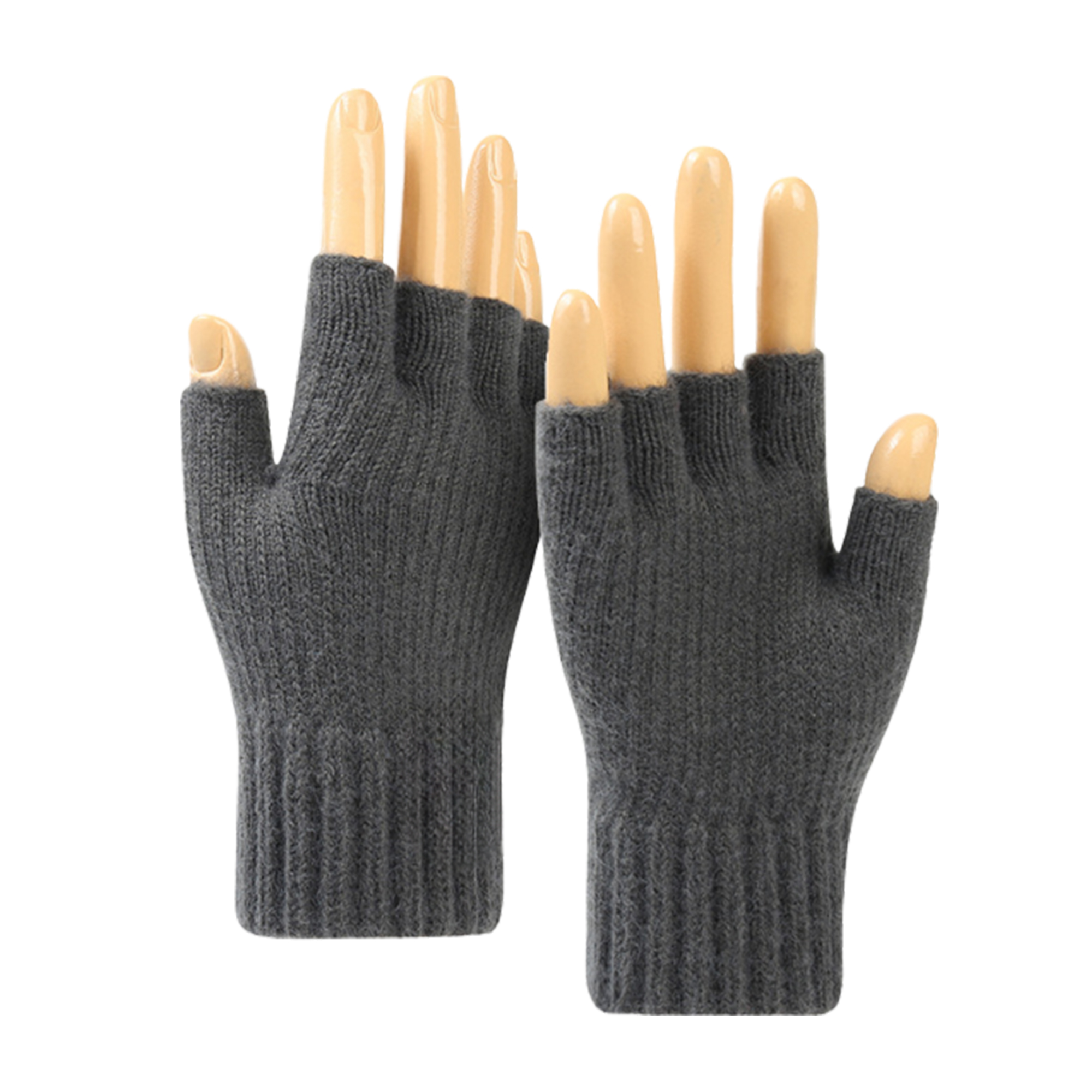Flexible Winter Half Finger Knitted Gloves 2