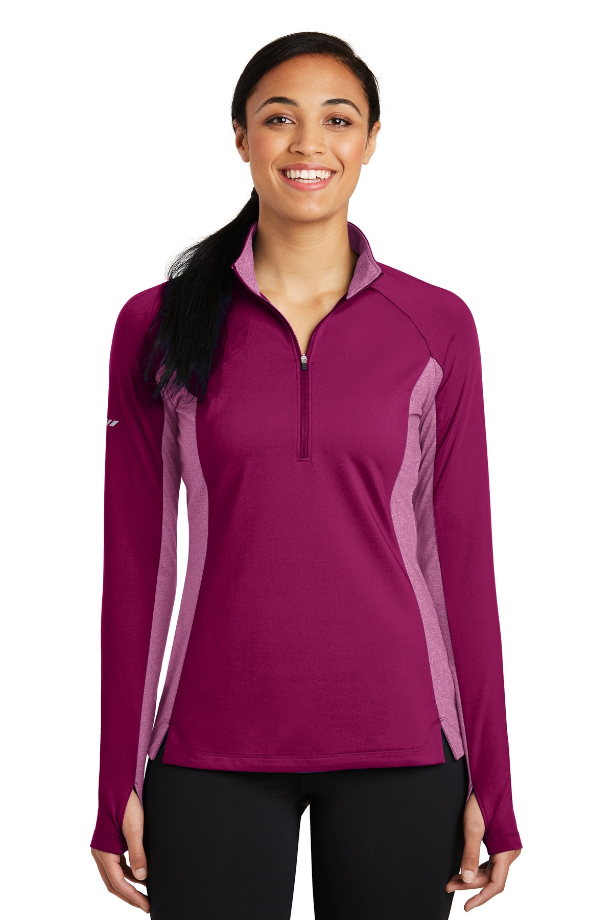 Sport-Tek Women's Sport-Wick Stretch Contrast 1/4-Zip Pullover. LST854 23