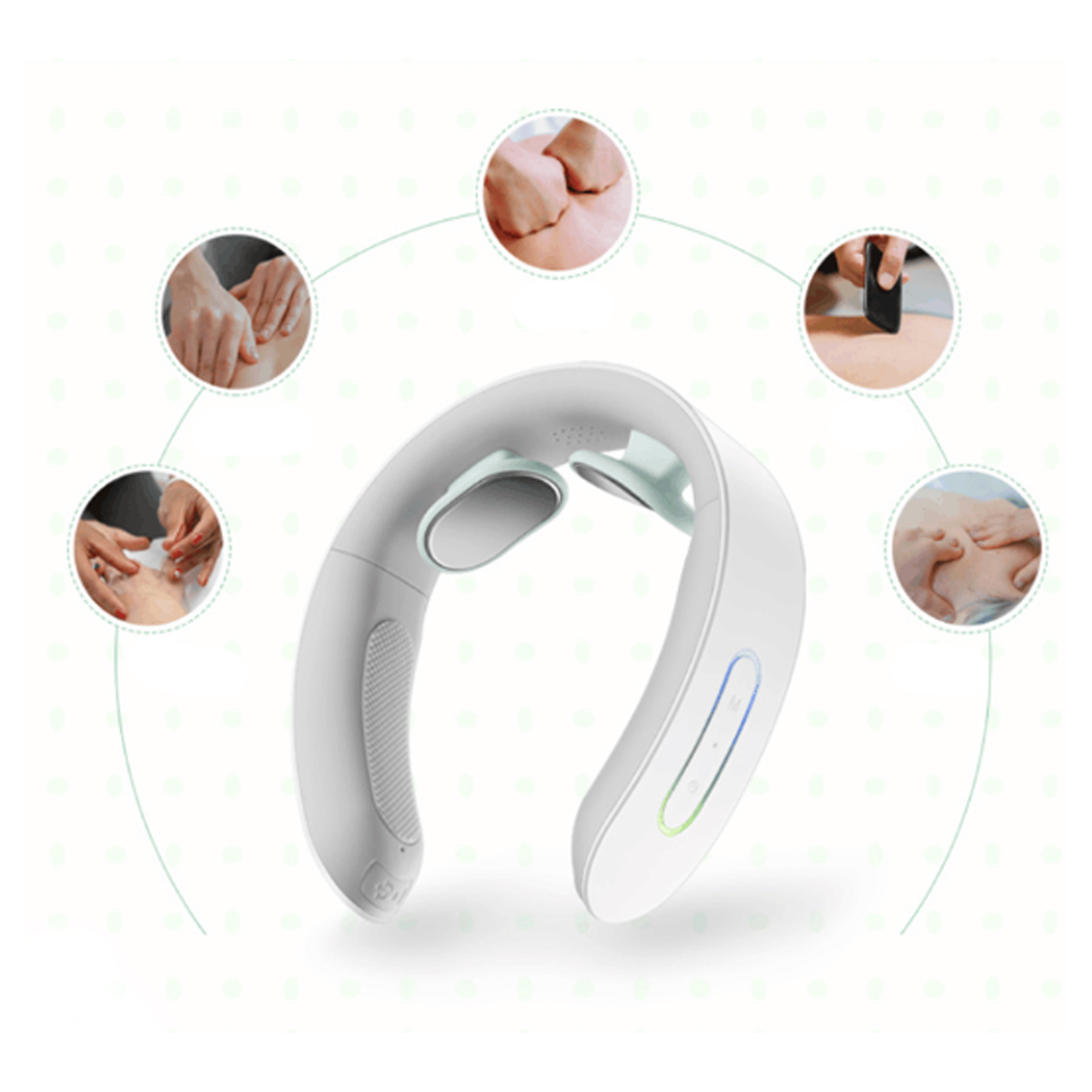 Smart Neck Massager W/ Heat and Multi-Mode Pulse Function 4