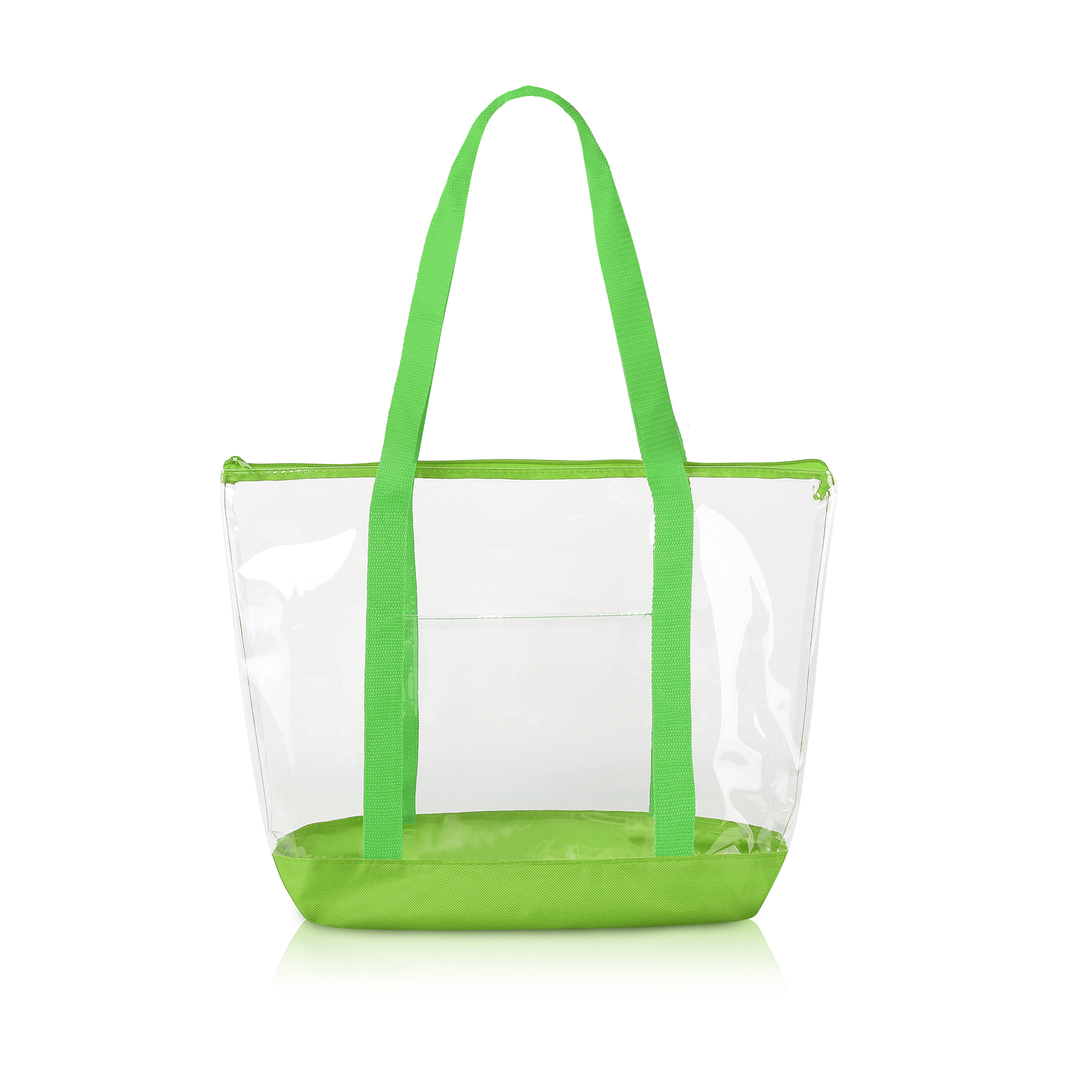 Large Clear Zippered Beach Tote Bag 2