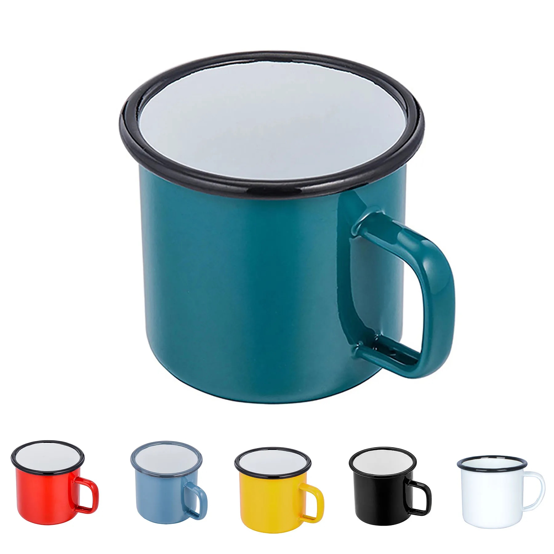 12oz White Enamel Mug 3