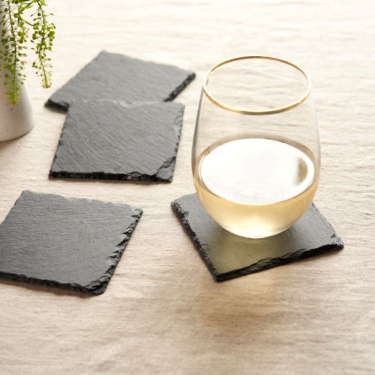 Twine Living® Square Slate Coaster, set of 4 4