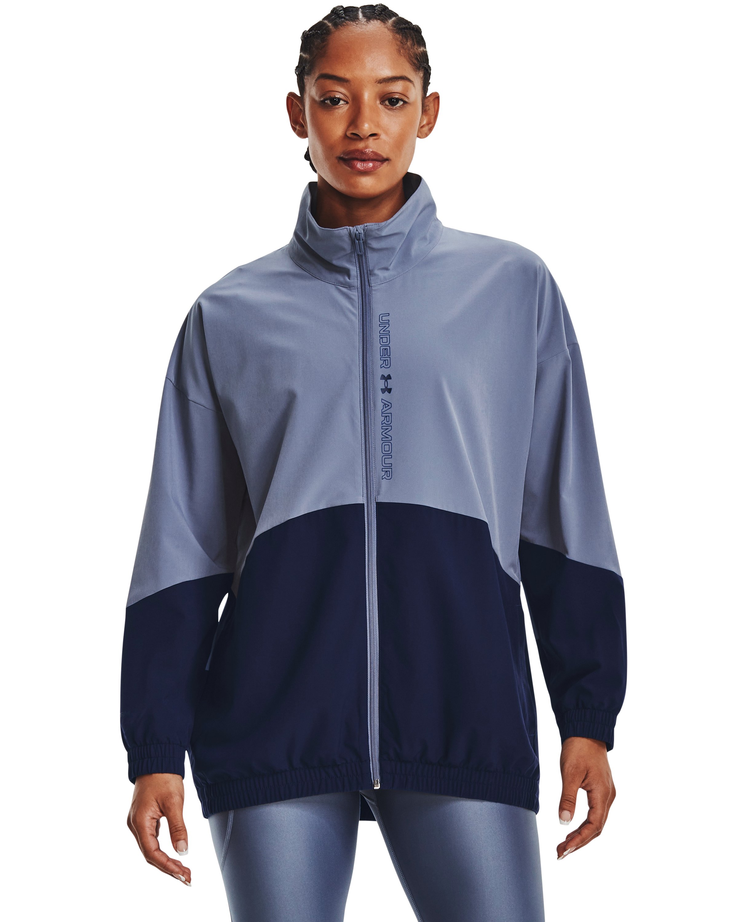 UA Woven Women's Oversized Full-Zip Jacket 3