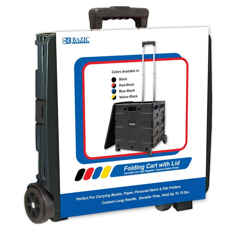 Folding Carts on Wheels - Black Lid Cover 16" 2