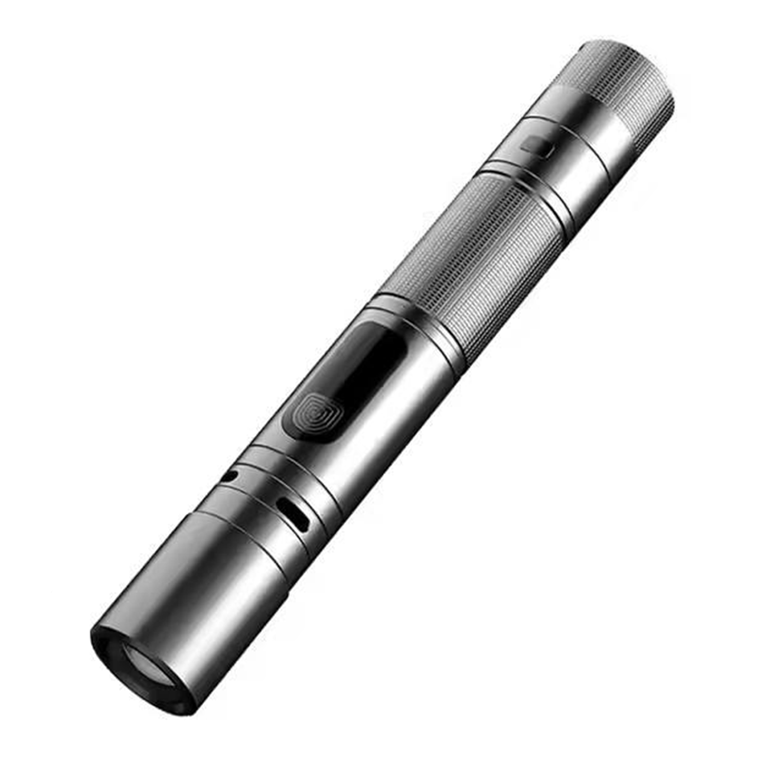 Rechargeable Tactical LED Flashlight w/ Arc Lighter & Alarm 5