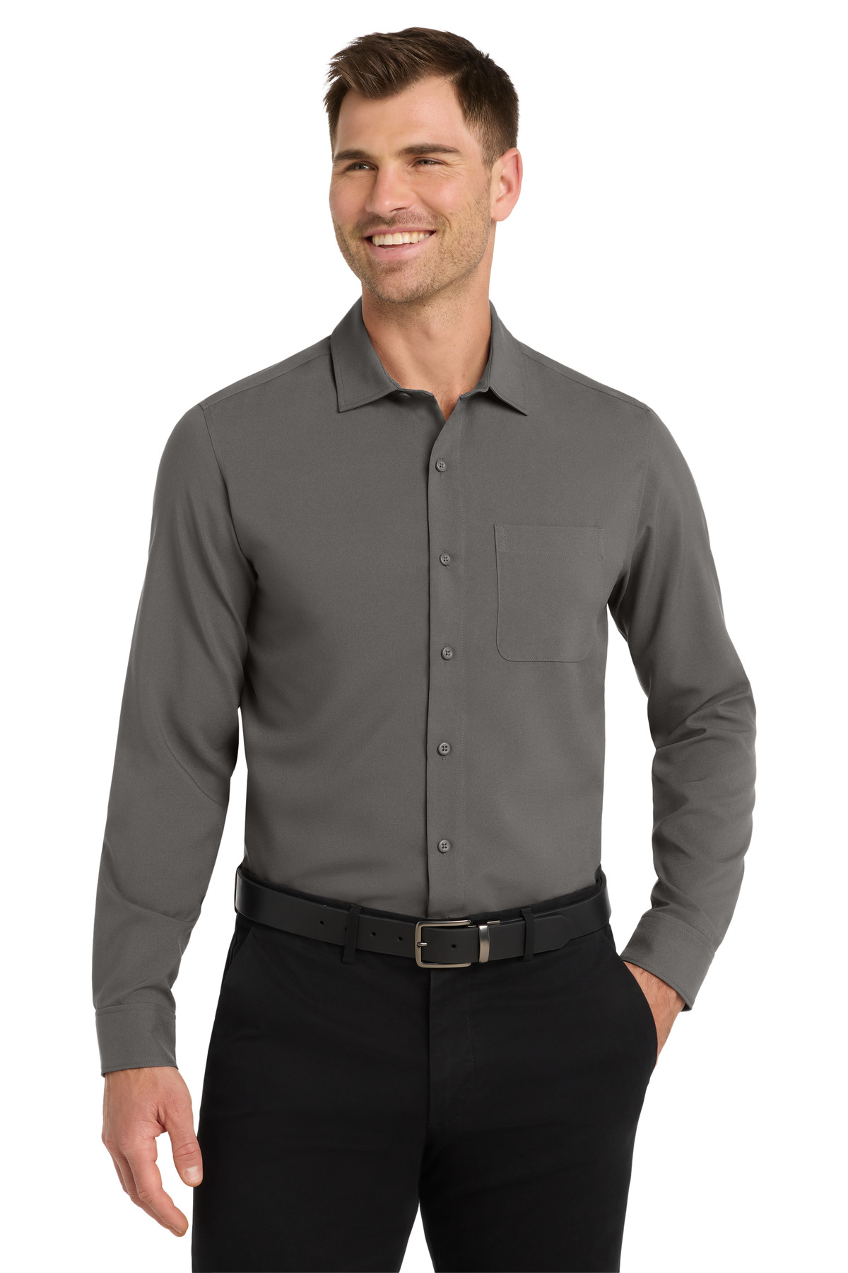 Port Authority Long Sleeve Performance Staff Shirt W401 5