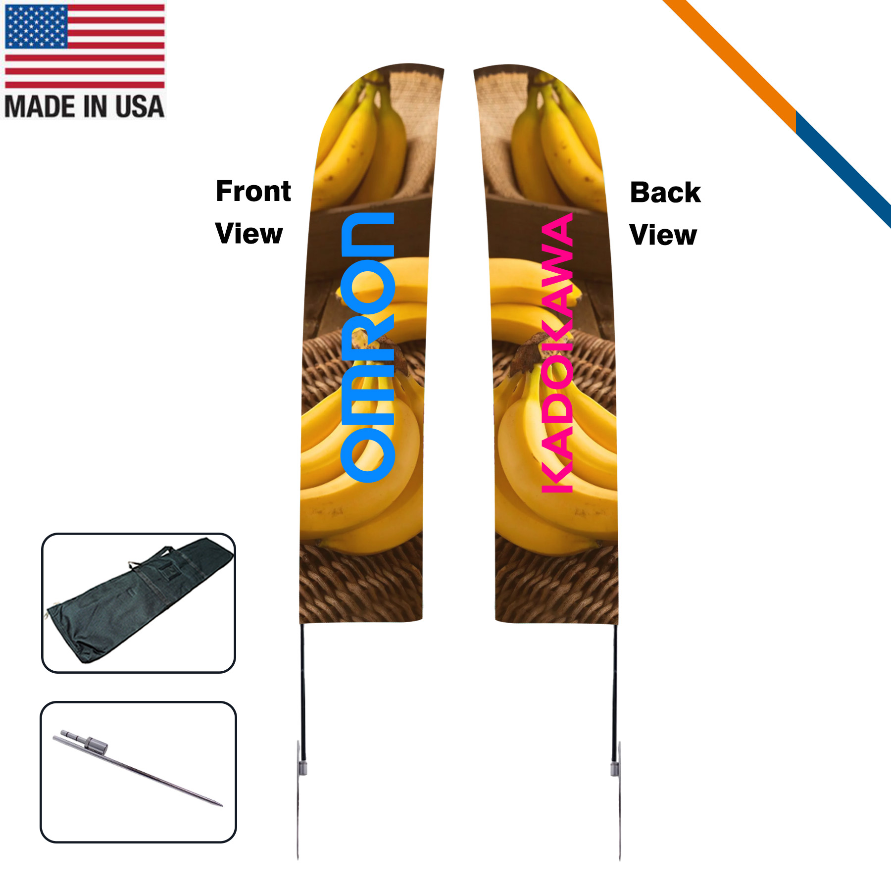 13' Tovix Double-Sided Straight Flag 2