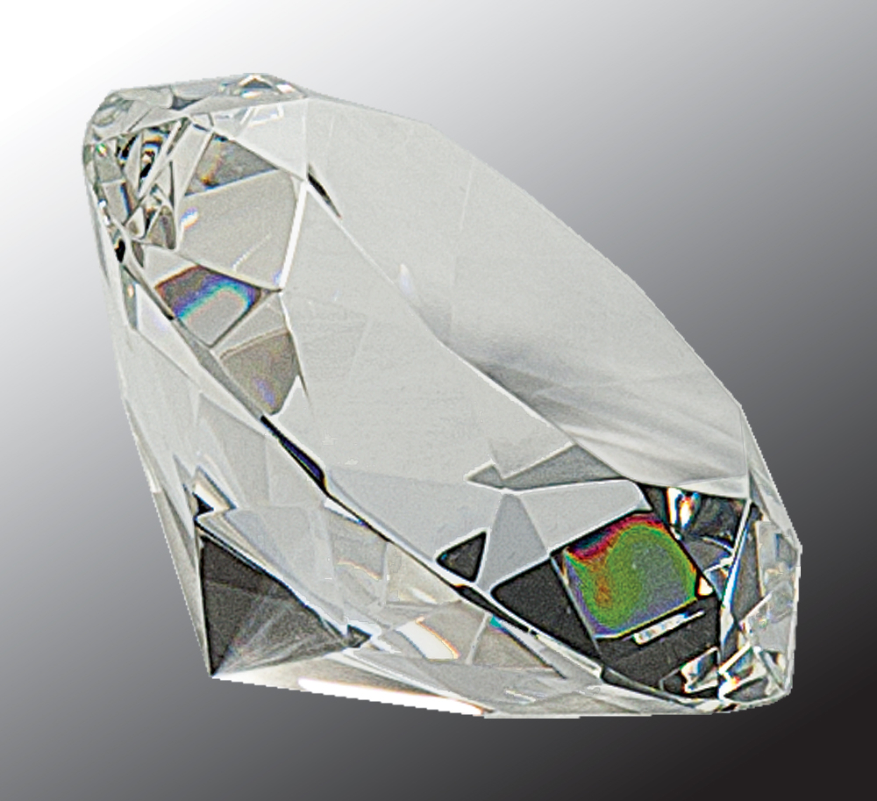 2 1/2" Clear Crystal Diamond Award (4" Diameter) 4