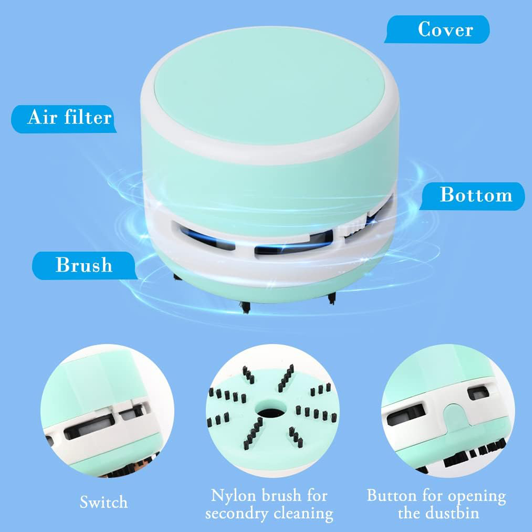 Compact Desktop Crumb Vacuum Cleaner 3