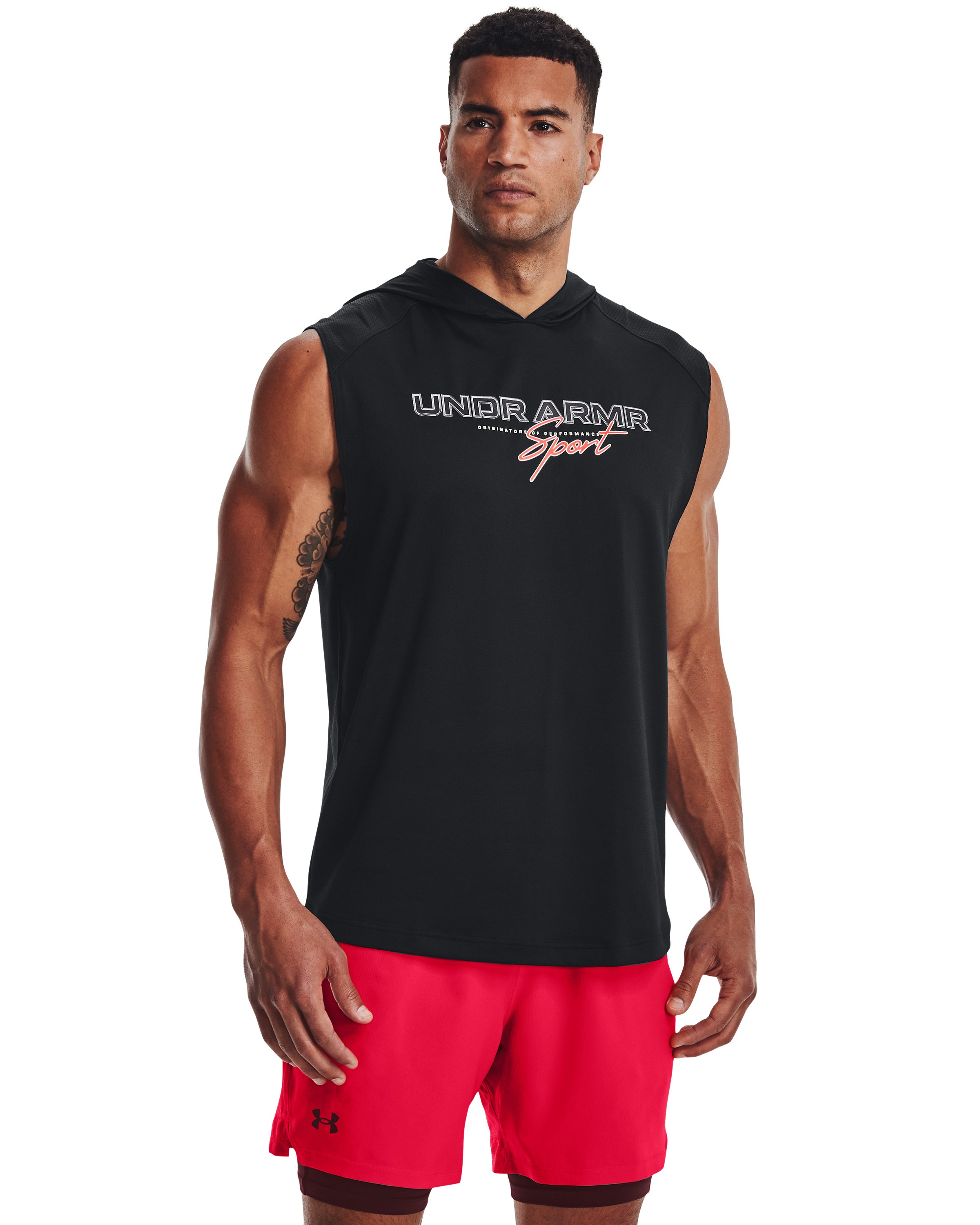 UA Mesh Sport Men's Sleeveless Hoodie, custom hoodie or sweatshirt with logo imprint 2