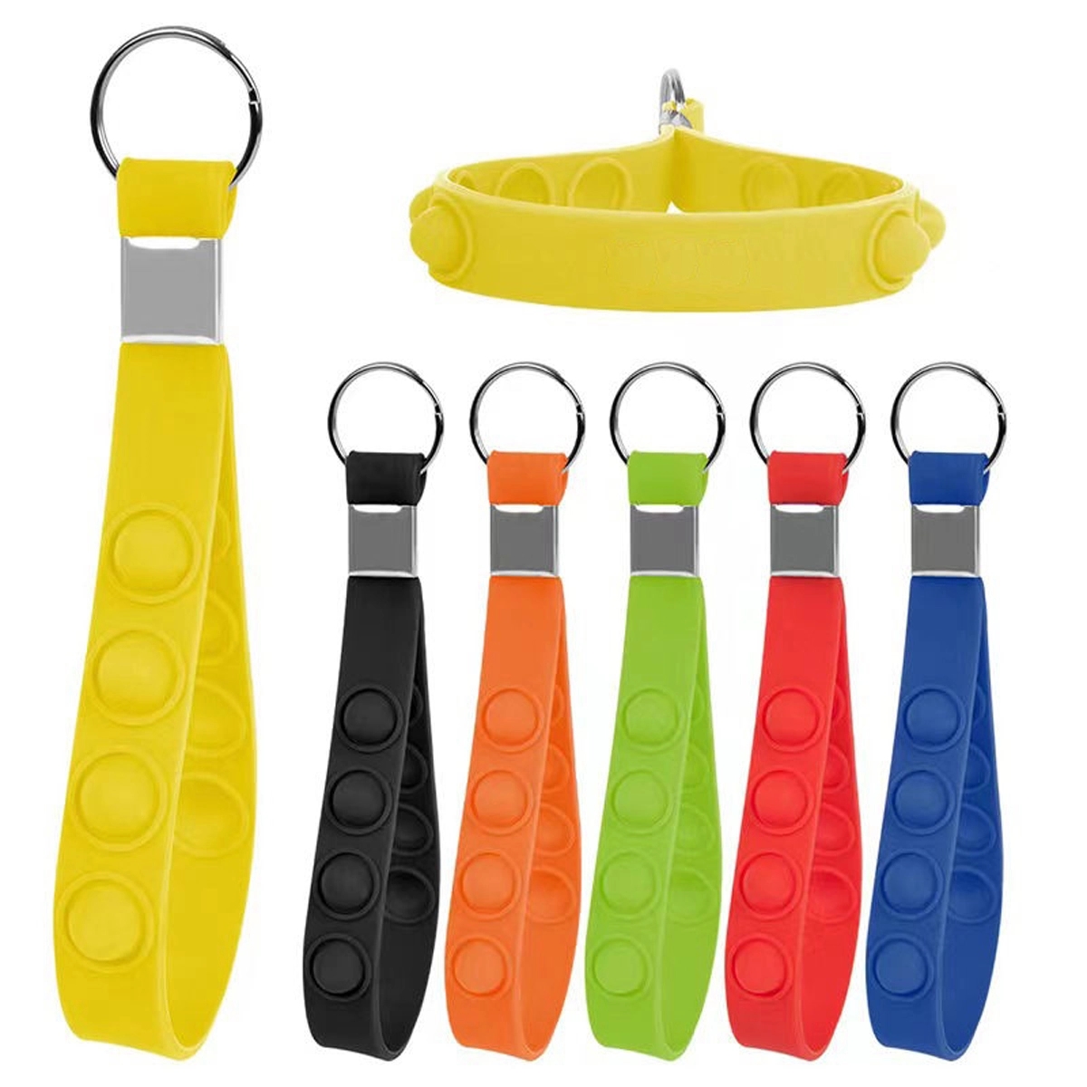 Silicone Wristband Pop Keychain 3