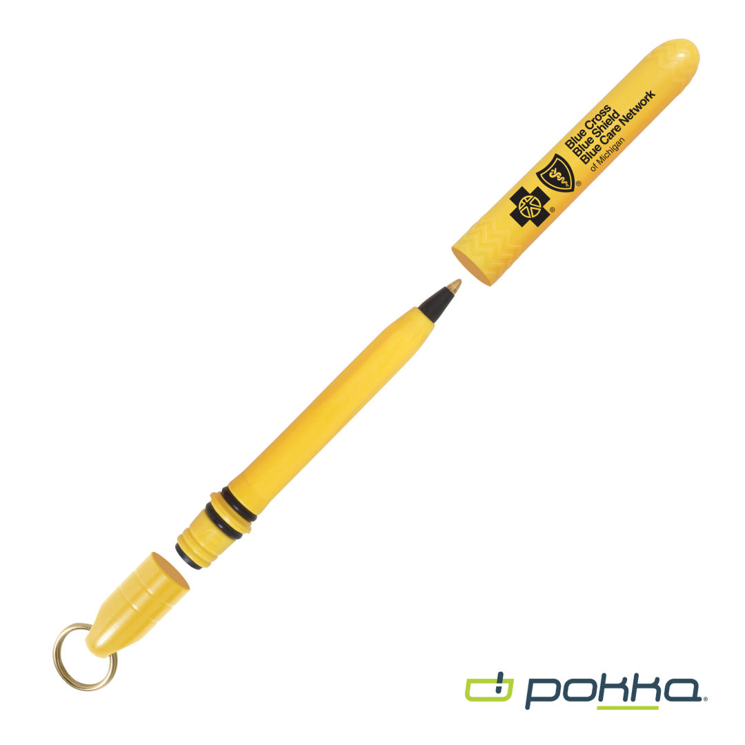 Pokka® Pocket Pen w/Dock & Gold Keyring 61