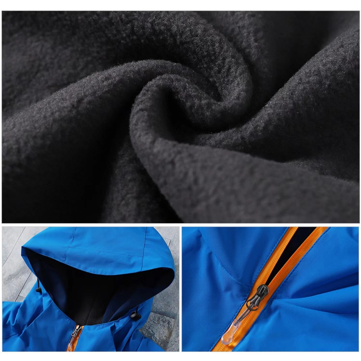 Windproof Winter Coat Outdoor Hooded Rain Jackets 7