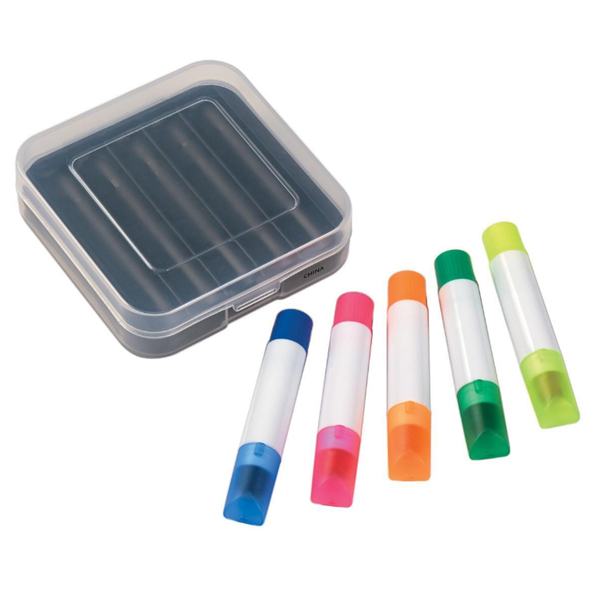5 Piece Highlighter Marker Set in Clear Case 6
