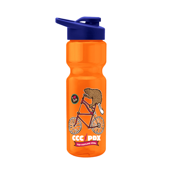 Blazer 28oz Transparent Bike Bottle w/Drink-thru Lid 2554
