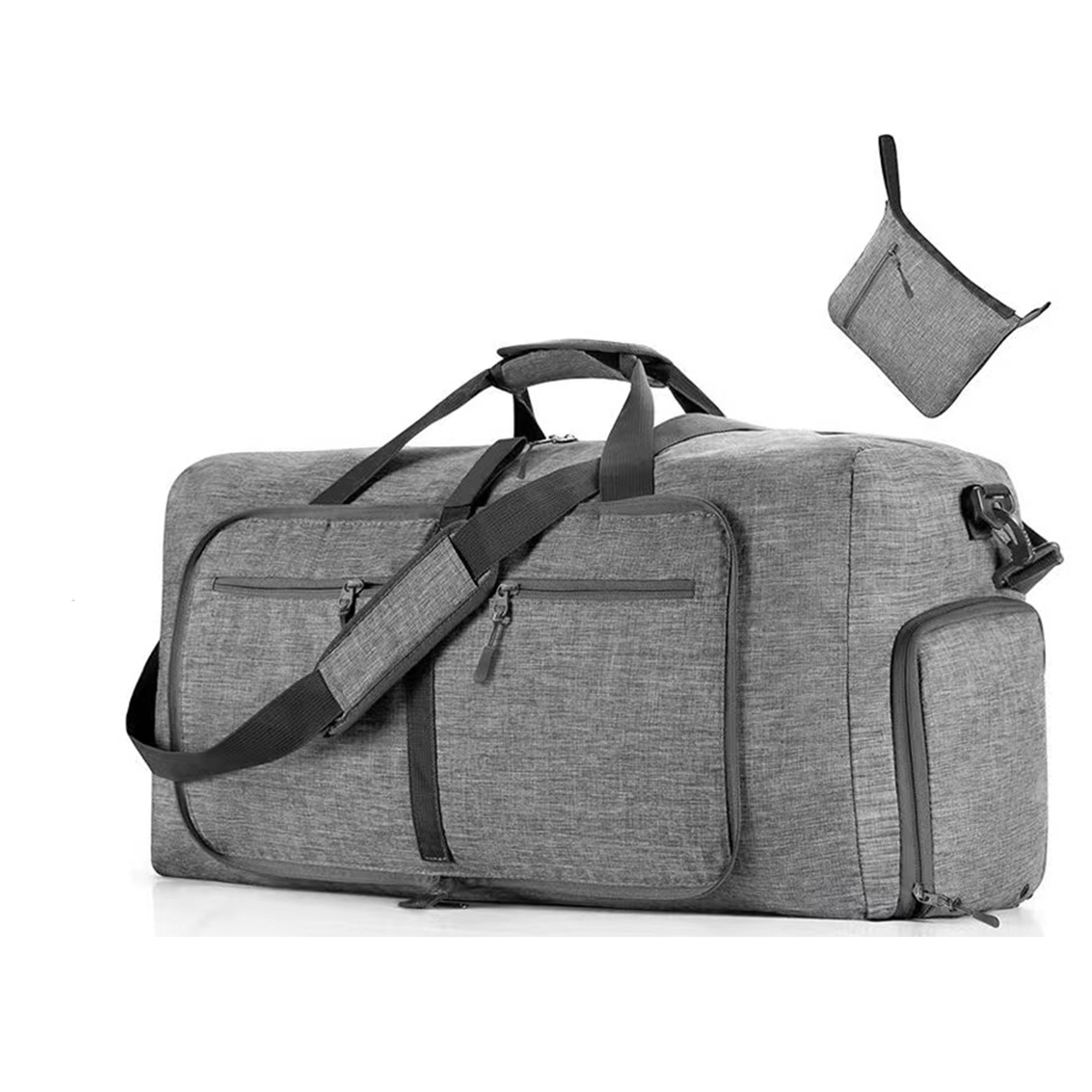 Foldable Duffel Bag With Shoes Compartment 2