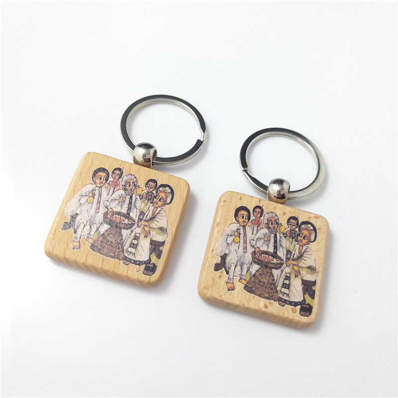 Promotional wooden keychain 6