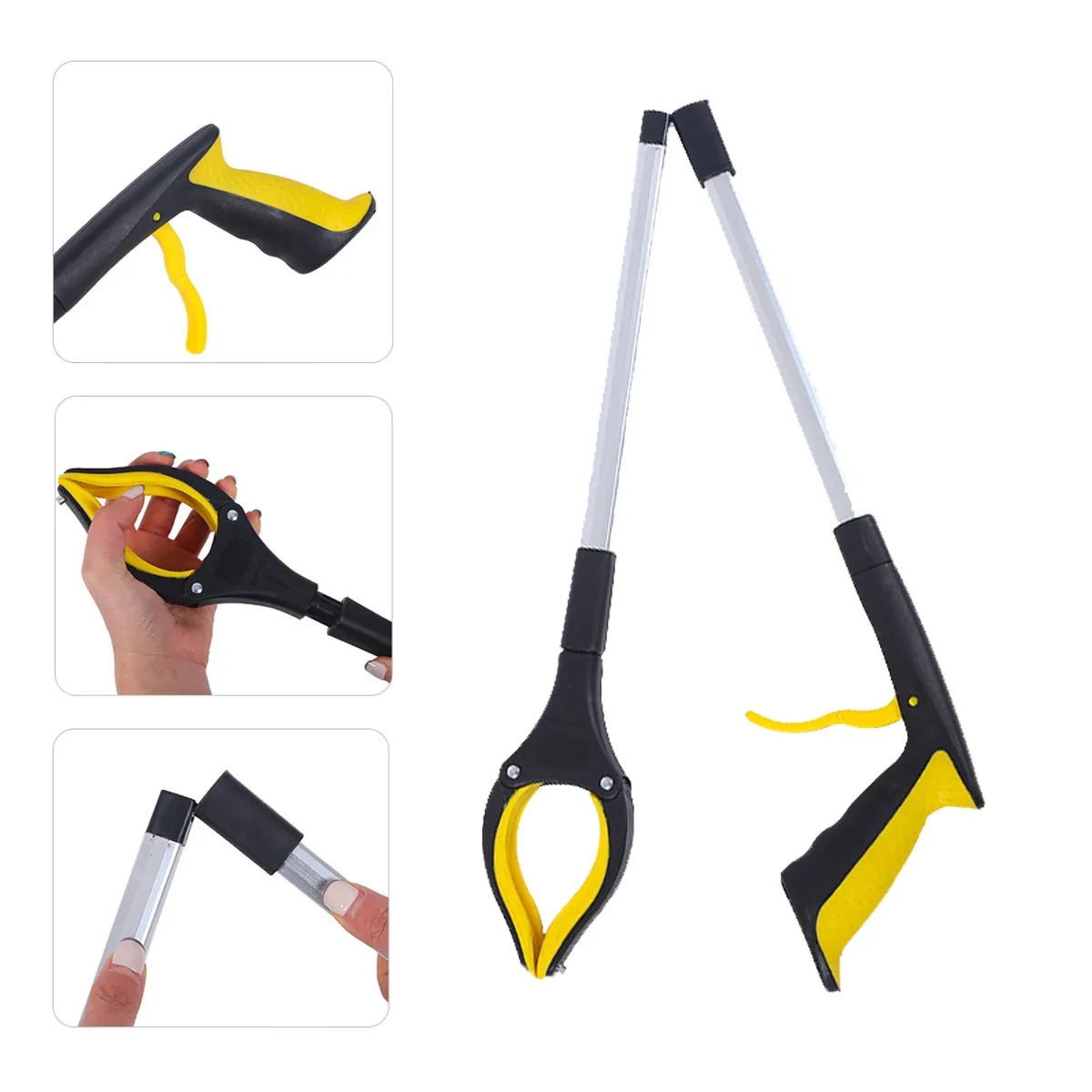 Foldable Grabber Pickup Tool with 360 Rotating Jaw & Magnet 2