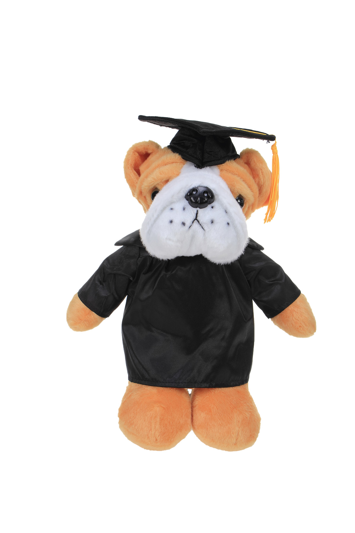 Soft Plush Bulldog in Graduation Cap & Gown Stuffed Animal