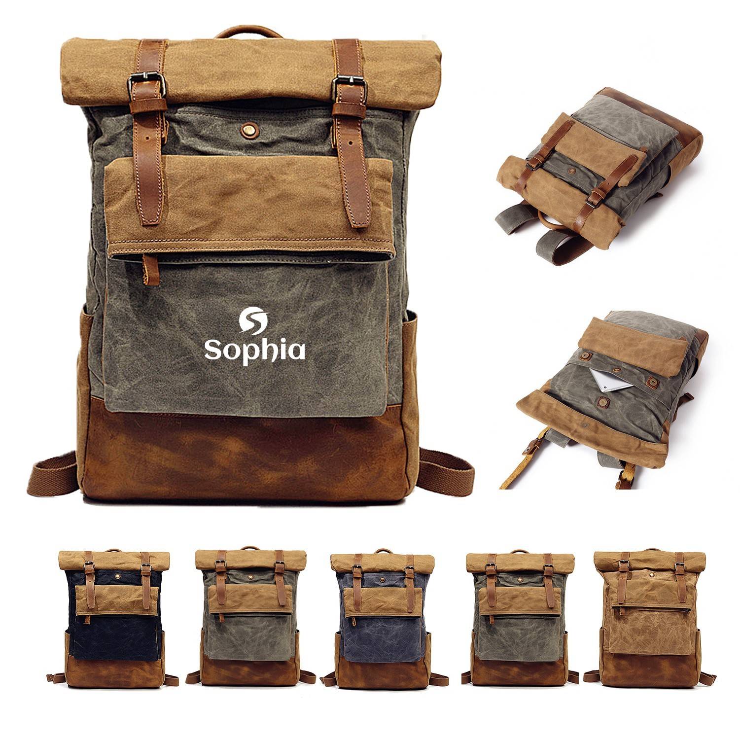 Travel Waxed Canvas Backpack 1