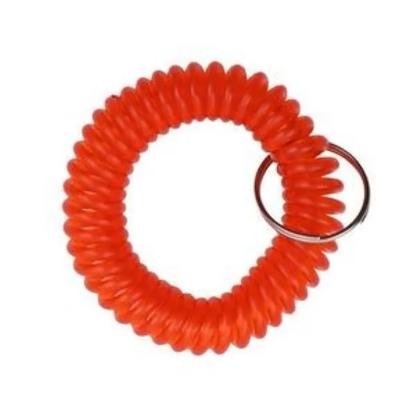 Transparency Flexible Spiral Coil Stretchable Key Chain 8
