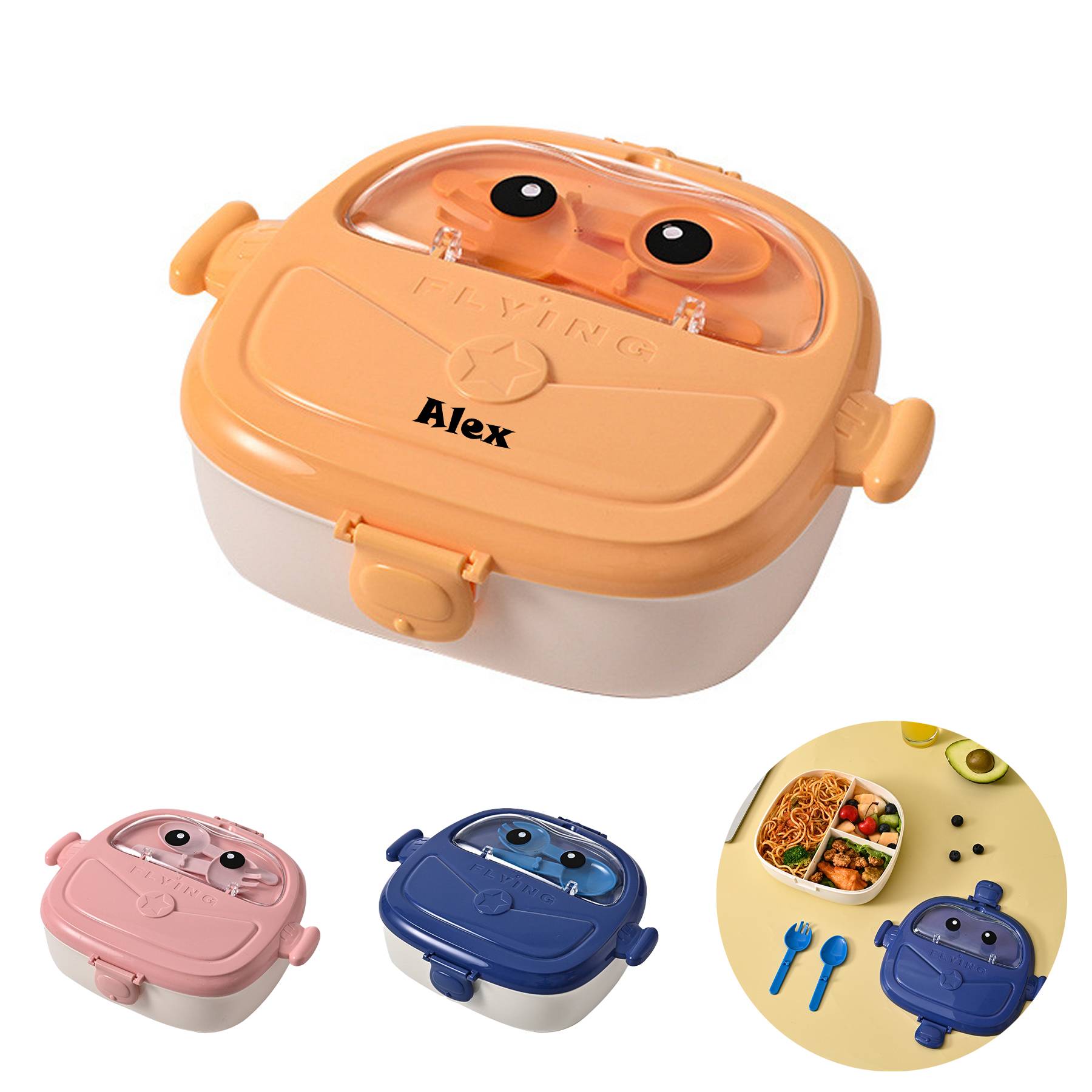 Portable Children's Plastic Lunchbox 3