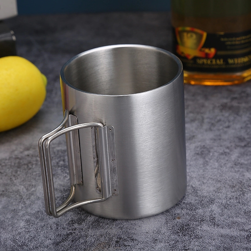 Custom 7.5 oz Double Walled Stainless Steel Camping Mugs 4