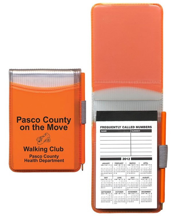 Hard Cover Memo Book w/ Pad & Matching Pen (30 Page Insert) 9