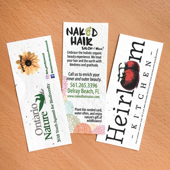 Single-Sided Small Seed Paper Bookmarks 1