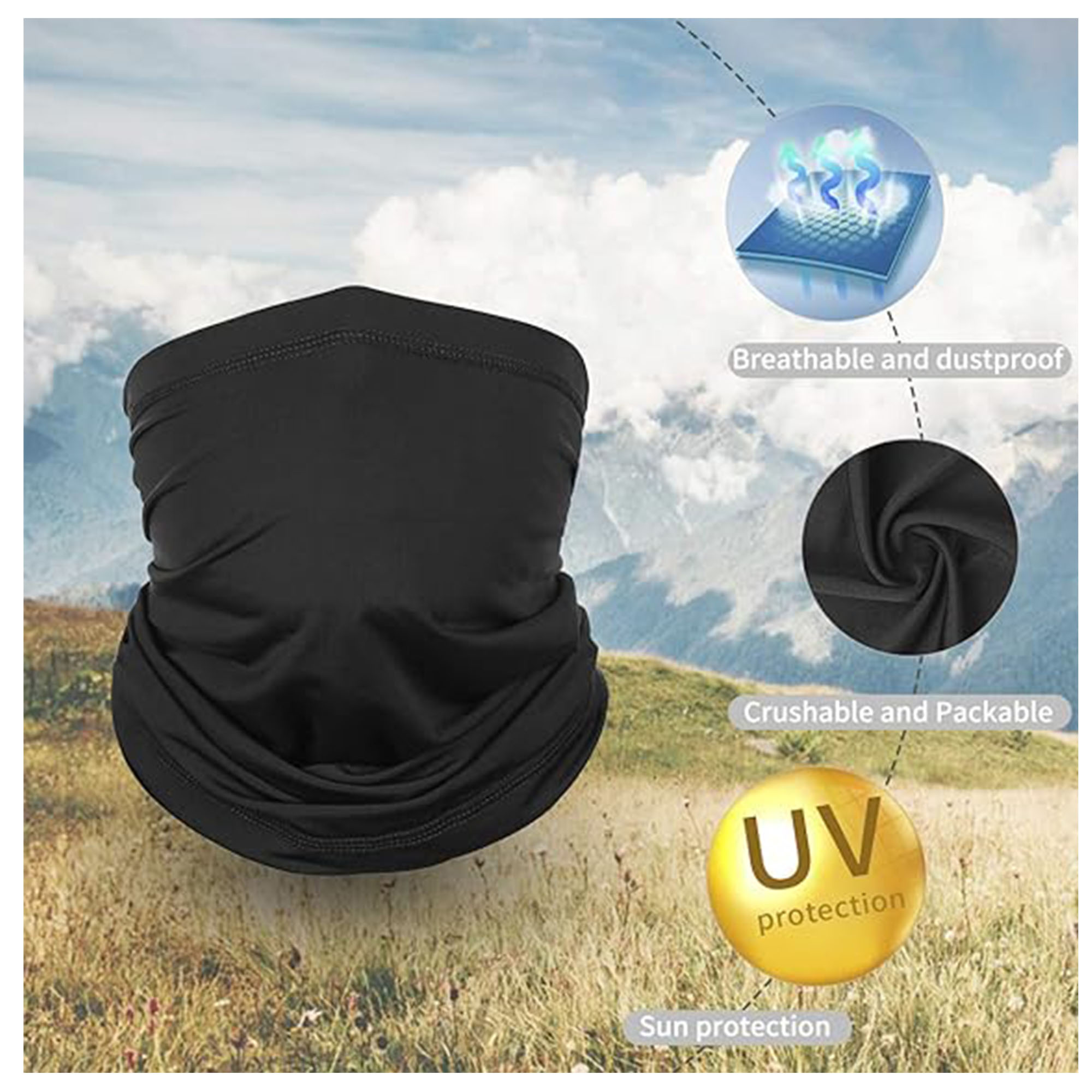 Spandex Versatile Neck Gaiter For Outdoor Protection 2