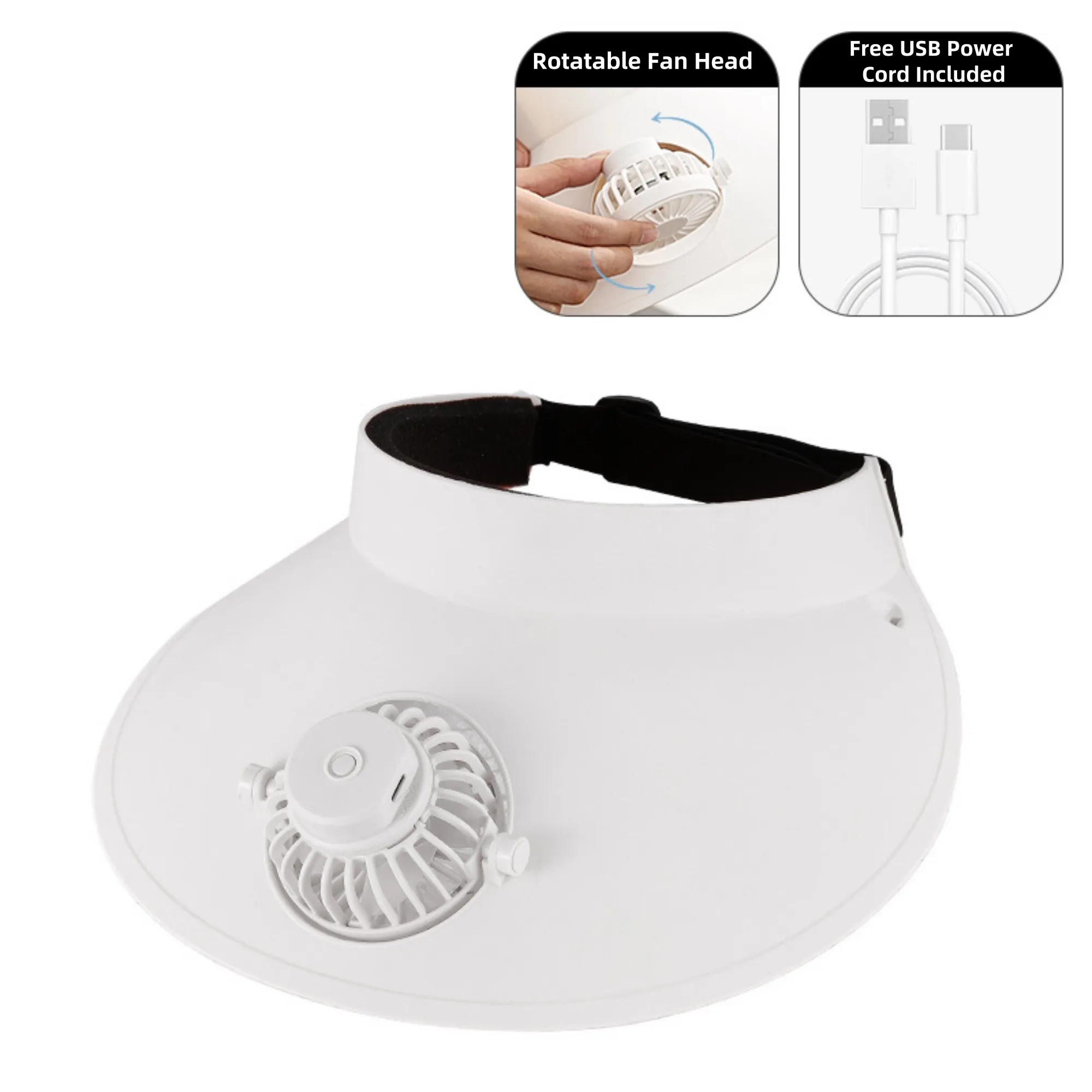 Sun-Shade Sun-Protection Fan Charging Hat 5
