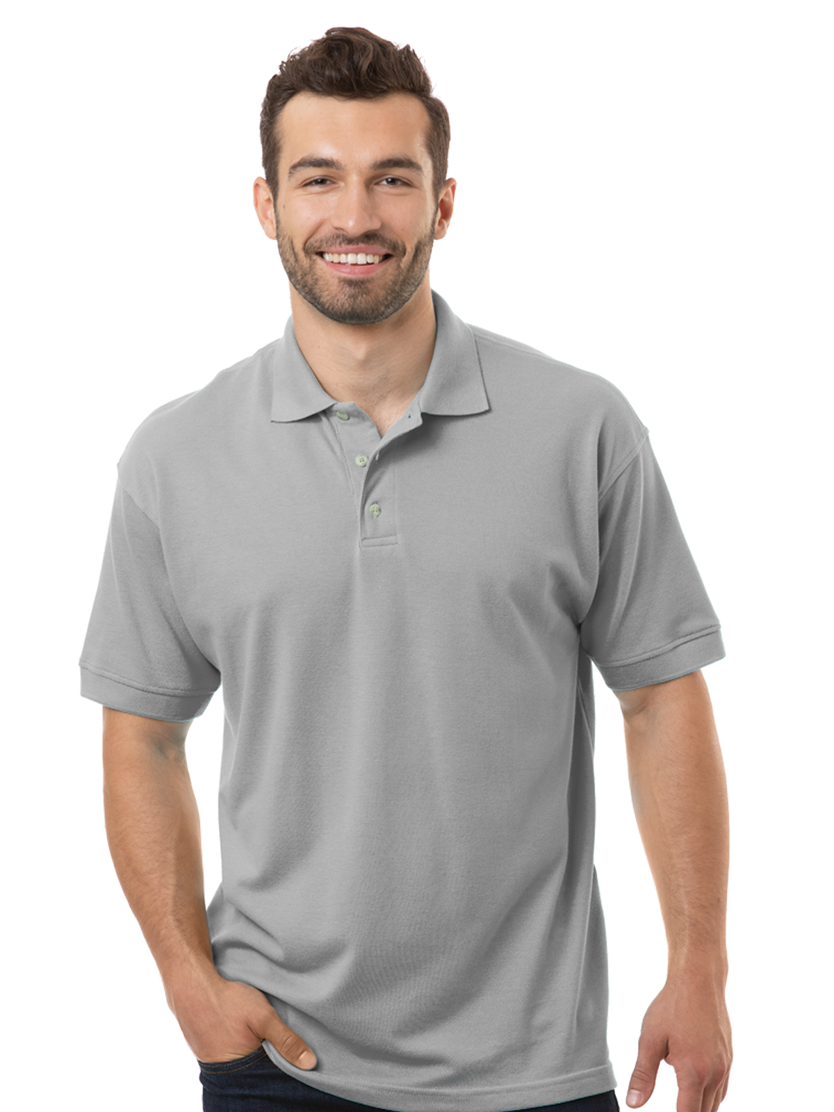 Blue Generation - Men's Pocketless Superblend Short Sleeve Polo 85