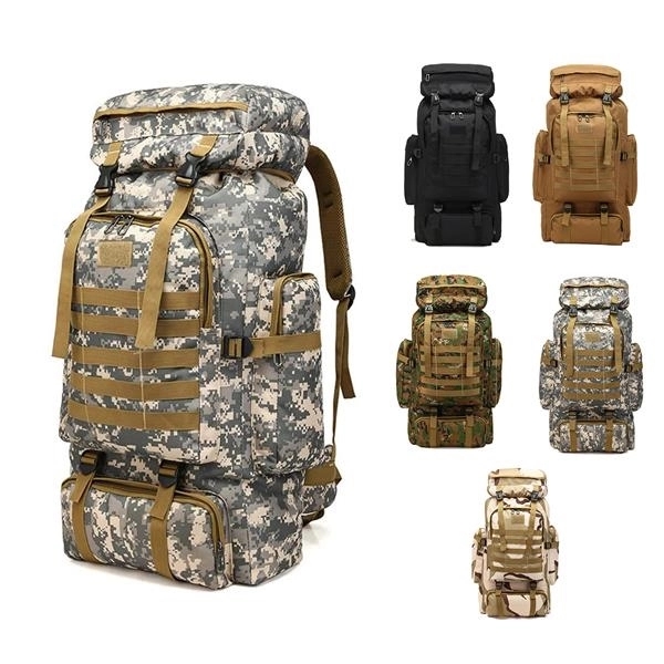 80L Camouflage Tactical Hiking Backpack 1