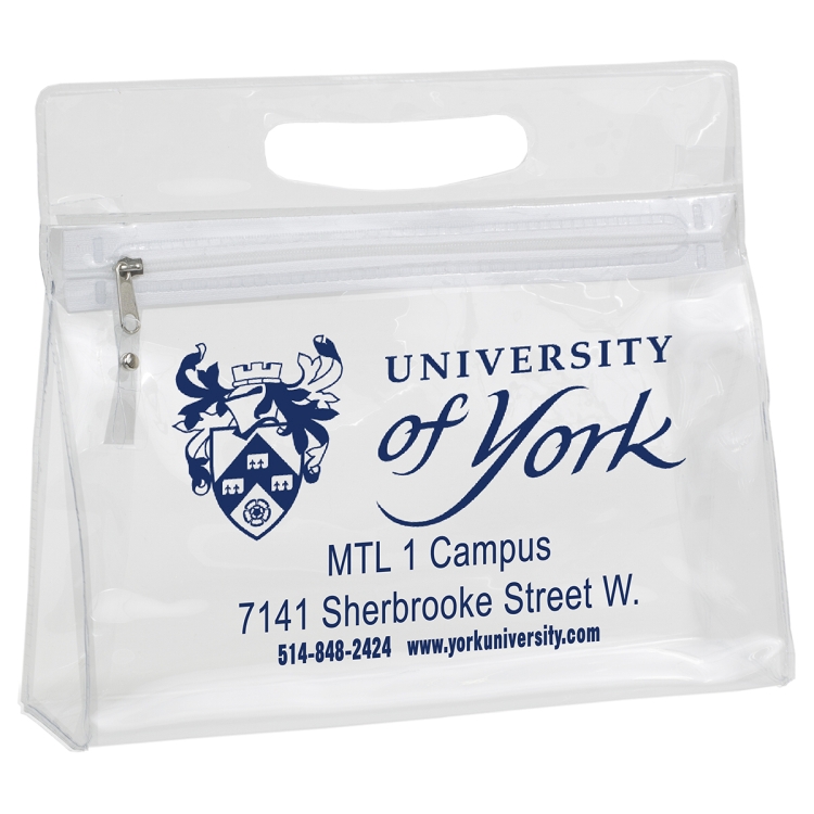 9-1/2" W x 8-1/4"H - "Bermuda" Vinyl Travel Pouch with Zipper 21