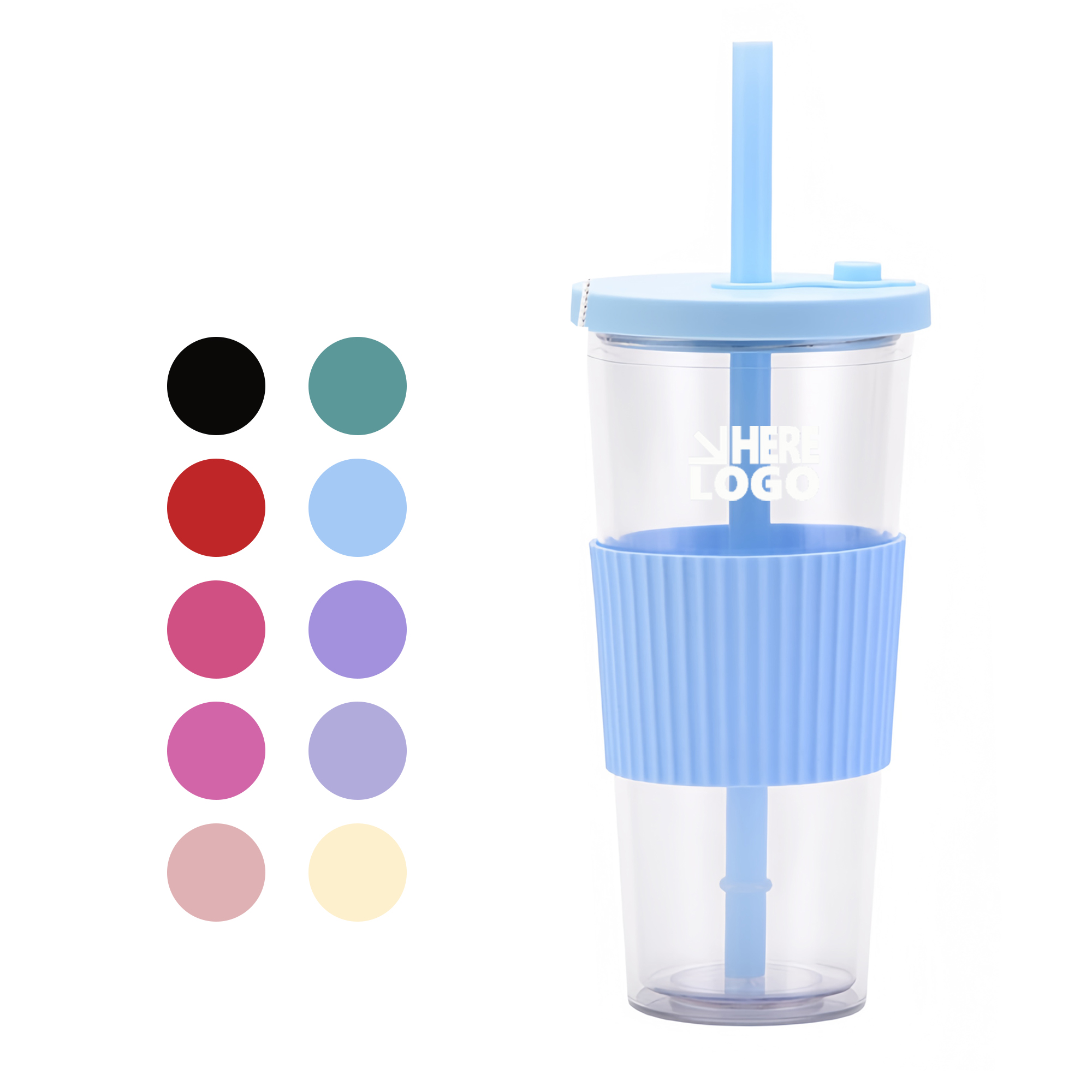 24oz Insulated Double-Walled AS Plastic Tumbler 2