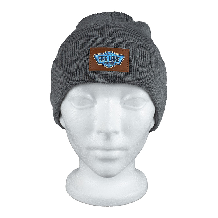 "TIBURON" Fashion and Performance Knit Cuffed Beanie with Patch 11