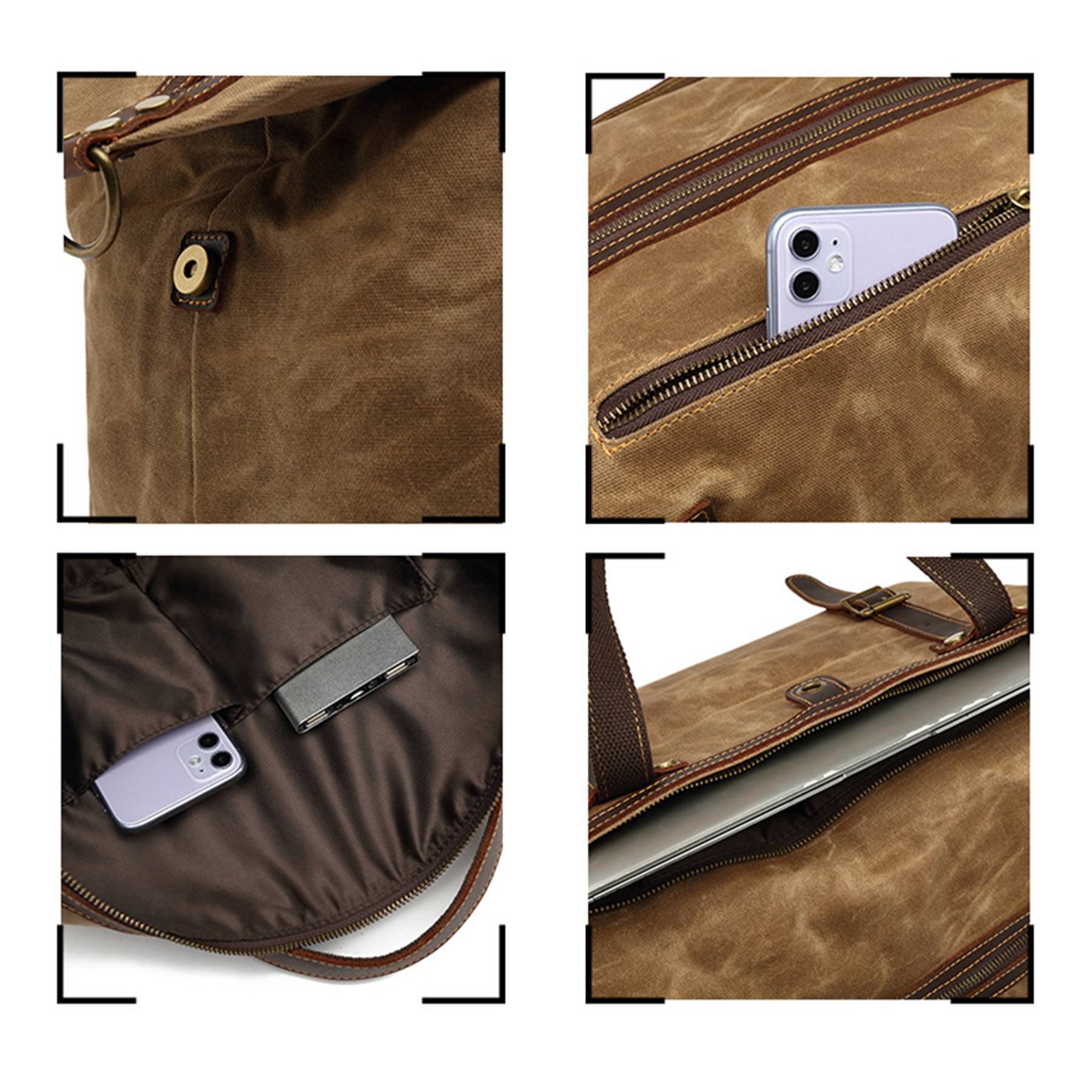 Canvas Waterproof travel sports duffel bag 7