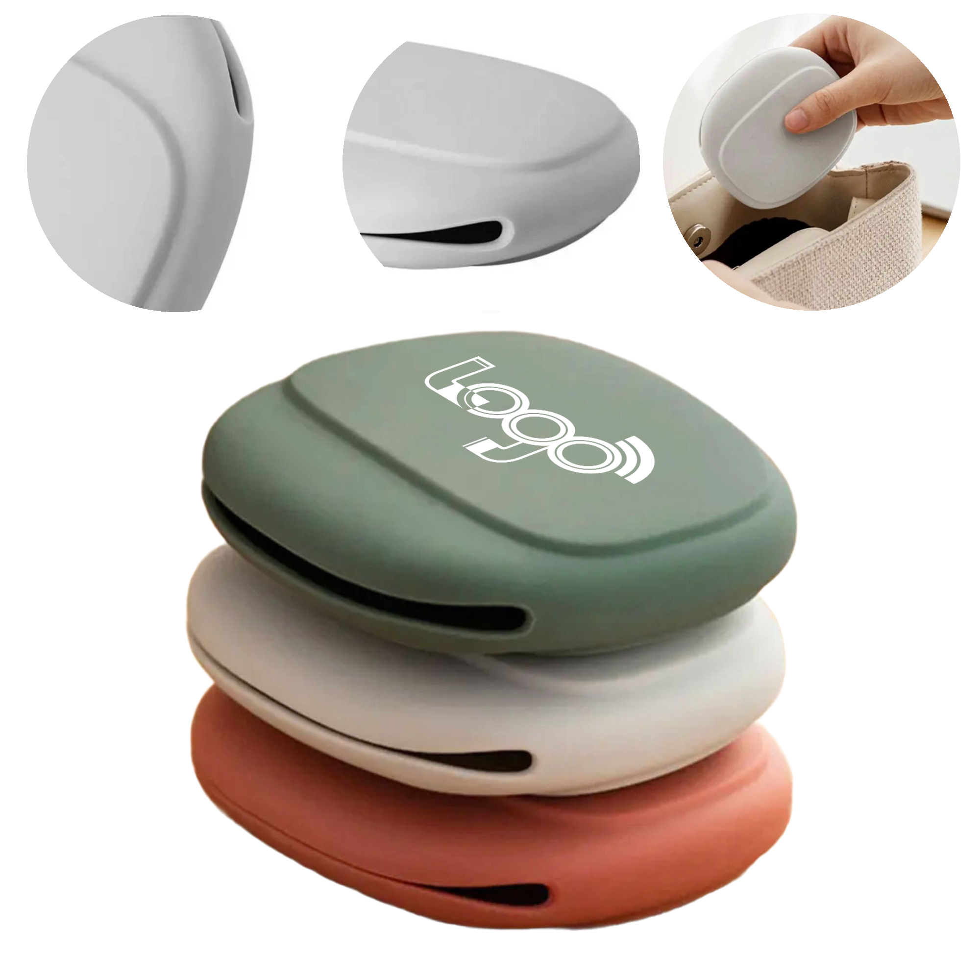 MOQ 50 Silicone Tangle-Free Cable Storage Case 2