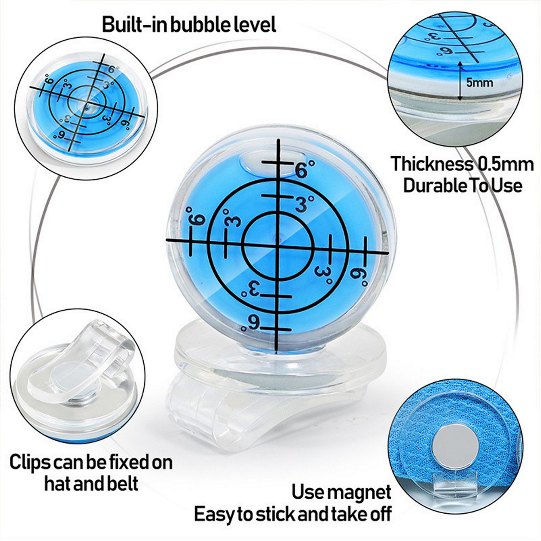 Magnetic Gradienter Ball Marker Hat Clip 2