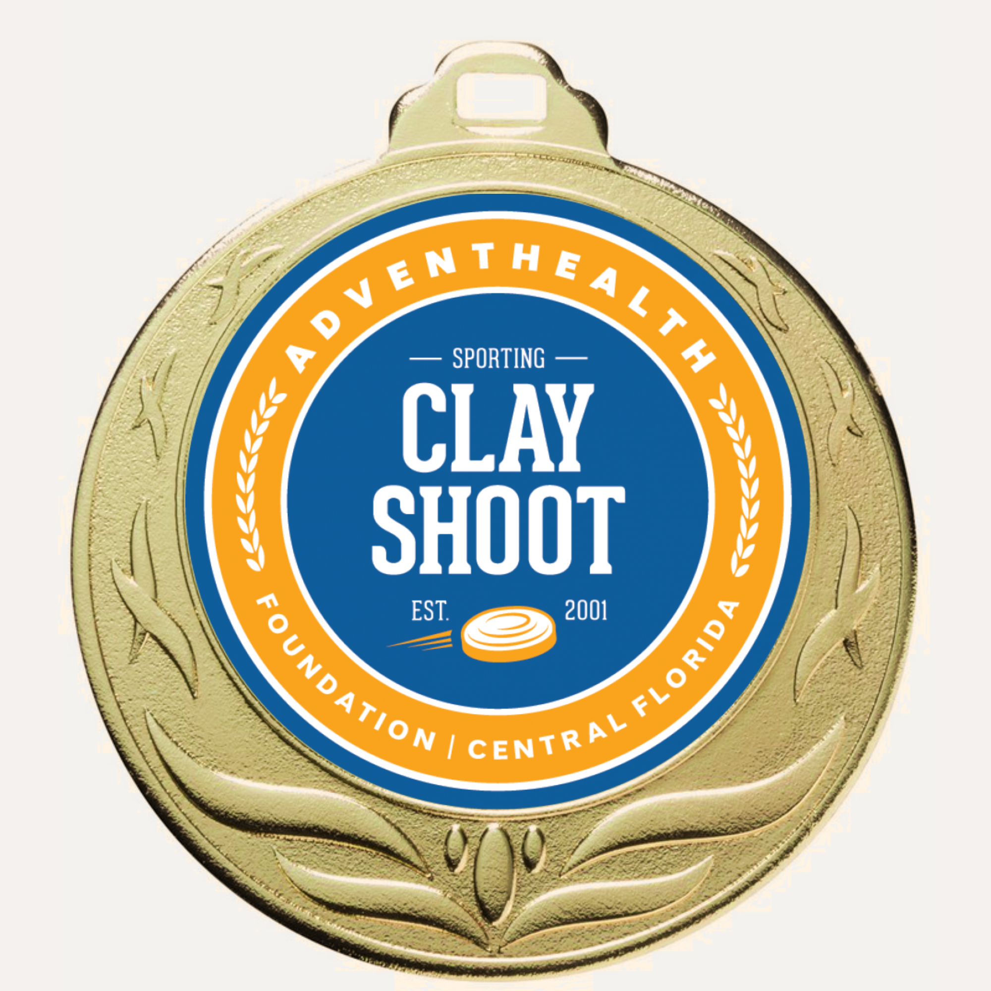 2 3/4" Bright Gold Insert Medal 5